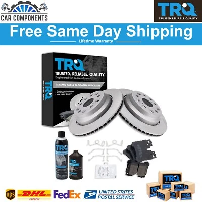 Nuevo kit trasero de freno de cerámica TRQ para pastillas y rotores para Lexus LS460 2007-2017 Foto 1 de 4