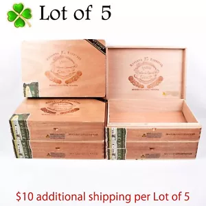Lote de 5 cajas de cigarros de madera Jaime Garcia Toro Gordo Reserva Esp 10,25" x 7" x 2,5" - Imagen 1 de 12