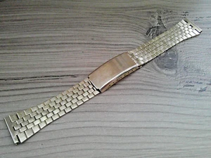 Uhrenarmband Faltschließe Edelstahl gebürstet goldfarben 18 mm - Bild 1 von 6