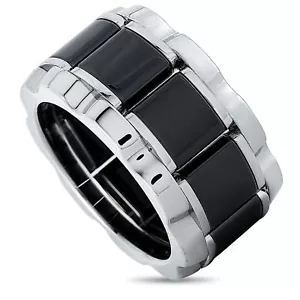 Tag Heuer Edelstahl und Keramik ~ 0,007 ct Diamantring R12WJR2510 - Bild 1 von 9