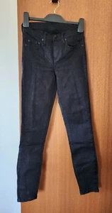 Nobody Denim Ladies P6728 Geo Ankle Skinny Mid Rise Luxe Black Jeans Size 26 #2 - Picture 1 of 8