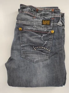 Vintage G-Star Jeans Damen W29 L30 Studs Custom Wmn Straight Leg Used Gekürzt N5 - Bild 1 von 7
