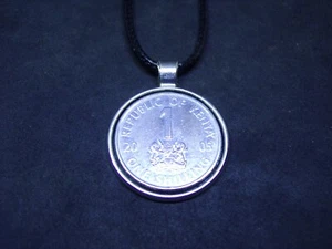 2005 Coin Necklace - African Kenyan Coin Jewellery - 1 Shilling Coin Pendant - Picture 1 of 3