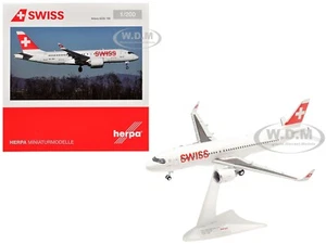 AIRBUS A220-100 AIRCRAFT "SWISS AIR LINES" 1/200 DIECAST BY HERPA HE558471-002 - Picture 1 of 3