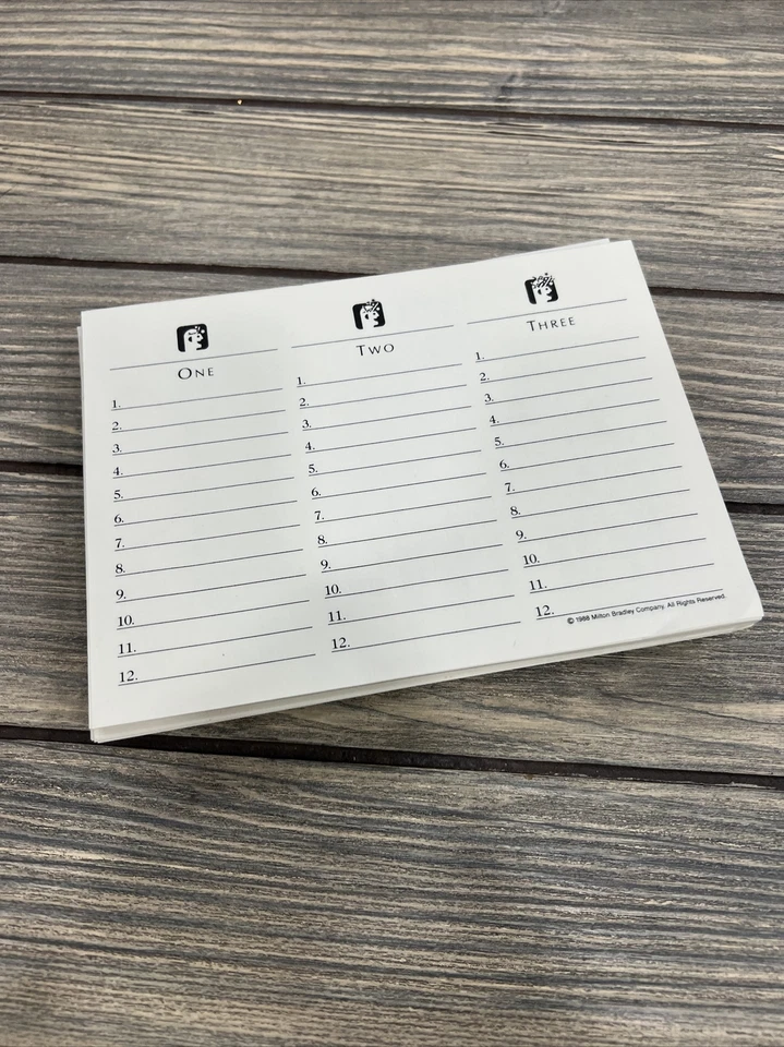 Scattergories Game Replacement Lot of 2 Score Pads without cardboard back EUC - Image 1 of 2