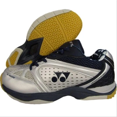 YONEX AERO COMFORT 2 SILVER NAVYBLUE BADMINTON SHOES WITH TRU CUSHION TECHNOLOGY - image 1 of 2