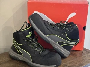 Puma Rapid Green Mid Safety Boots Mens Size 7 ASTM EH Slip and Oil Resistant - Picture 1 of 11