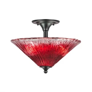 Toltec Lighting Semi-Flush, 2 Bulbs, 16' Raspberry Crystal Glass - 121-MB-716 - Picture 1 of 1