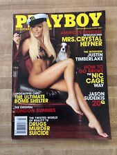 Playboy Magazine with Centerfold July 2011 Crystal Hefner Cover Nic Cage