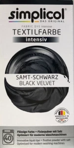 Simplicol Textilfarbe intensiv all in 1 -Flüssige Rezeptur "Samt -Schwarz“ Neu! - Bild 1 von 4