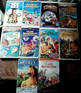 Lot of 10 ANIMATED Family Film VHS Tapes - Land Before Time  Tom & Jerry + - Bild 1 von 1