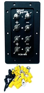 Quad Subwoofer Speaker Box Terminal Cup, QUAD Input - TCS-8S Black - Picture 1 of 4
