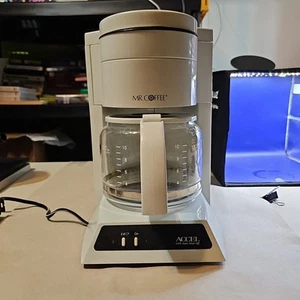 Mr. Coffee Accel 12 Cup Auto Drip/Shutoff Coffeemaker PR12A White Vtg 1991 Works - Picture 1 of 13