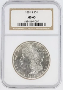 1881-S Morgan Silver Dollar NGC MS65 S$1 San Francisco Minted No Reserve - Picture 1 of 4