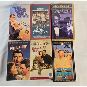 Cary Grant 6 VHS Movies North by Northwest Notorious Operation Petticoat Hepburn - Picture 1 of 9
