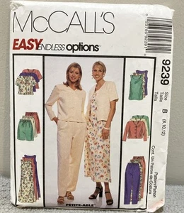 McCalls Misses Size 8-12 Easy Dress Jacket Sewing Pattern 9239 Uncut - Picture 1 of 4