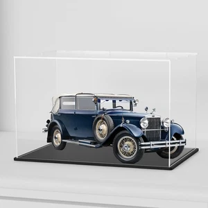 Acrylic Display Case, 13x6.7x6.3 Inch Cube, Clear Acrylic Boxes with Matte Bl... - Picture 1 of 6