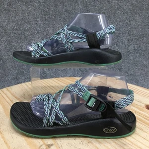 Chaco Sandals Womens 10 ZX/2 Classic Adjustable Strappy Slingback Black Green - Picture 1 of 17