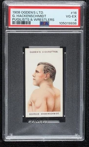 1908 Ogden's Pugilists & Wrestlers Tobacco George Hackenschmidt #16 PSA 4 - Picture 1 of 3