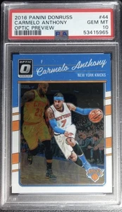 2016-17 Panini Donruss Optic Preview Carmelo Anthony #44 Knicks LeBron SSP 1/1 - Picture 1 of 2
