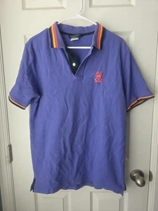 Herren Psycho Bunny Kingwood Piqué Polo Digital Lavendel Größe 7/XL Kurzarm - Bild 1 von 12