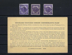 DISCHARGE EMBLEM. POST OFFICE DEPARTMENT STAMPS   1946  TO WILMERDING- PA- U.S. - Picture 1 of 2