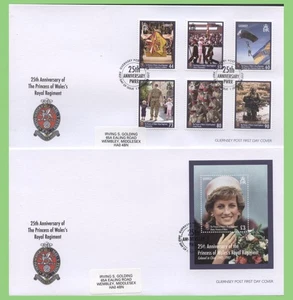 Guernsey 2017 25th Anniversary of P.O.W. Regiment set & m/s on First Day Cover - Picture 1 of 1