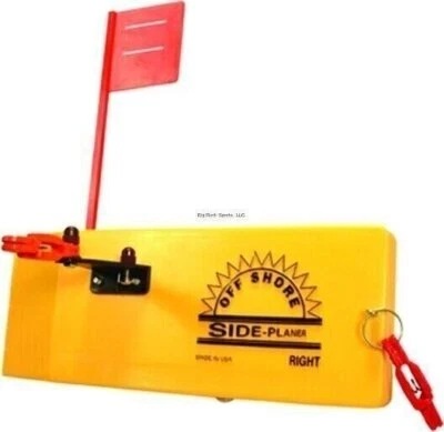 Off Shore OR12R Right Side Planer W/Flag & 1 OR19 Release,1Clip & Ins. Yellow 99 - Image 1 of 4