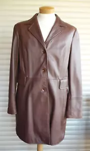 NEU! PER-ME Linea Italiana Ledermantel # Gr. 46 # Braunes Lammnappa # s. Maße - Bild 1 von 6