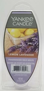 (2) Yankee Candle LEMON LAVENDER SCENTED WAX MELT 6 Pack  2.6oz - Picture 1 of 1