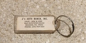 Vintage J'S AUTO RANCH INC Keychain Reading PA OUT OF BUSINESS - Picture 1 of 2