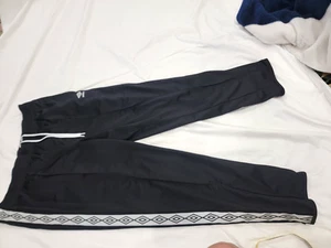 Umbro Athletic Track Pants Soccer Men XXL Black White Diamond Pattern Pockets - Picture 1 of 12