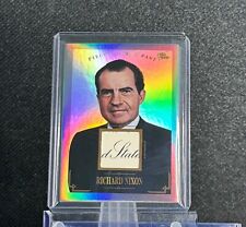 Richard Nixon 2023 PIECES of the PAST HANDWRITTEN RELIC SILVER REFRACTOR #136