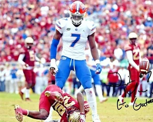 Foto de fútbol americano 8x10 firmada autografiada por Jeremiah Moon Florida Gators Draft 2022 - Imagen 1 de 1
