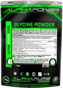 ALPHAPOWER FOOD® PREMIUM Glycin Pulver 1kg vegan 100% pure bioaktive Aminosäure - Bild 1 von 2