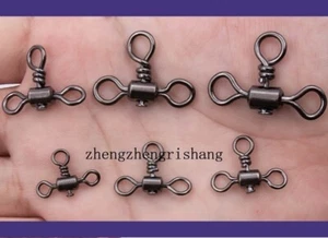 50pcs Three Way Swivels Fishing Barrel Swivels T-Turn 3 Way Swivels Connectors - Picture 1 of 18