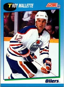 1991-92 Score Canadian - Bilingual #601 Troy Mallette - Picture 1 of 2