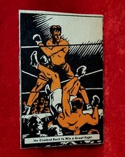 1937 D146 JACK DEMPSEY Donut Corp Strip Card Boxer Thrilling Moments vtg 30s