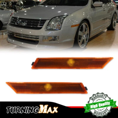 Amber Plastic Lens Front Side Marker Lights For 06-09 Ford Fusion Mercury Milan - Image 1 of 4