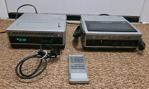 Vintage 1982 General Electric Programmable Timer & VHS Recorder & Remote - Picture 1 of 21