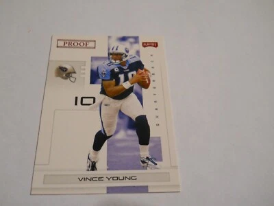 VINCE YOUNG RED PROOF PARALLEL TENNESSEE TITANS 2007 PLAYOFF - Image 1 of 2