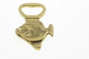 Vintage Brass Bottle Opener In the Shape of a TROPICAL FISH 3.125" Solid Heavy - Picture 1 of 4
