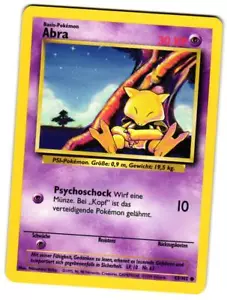 Pokemon Basisset Abra #043/102 Common, Deutsch leicht gespielt - Bild 1 von 2