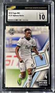 2018 Topps MLS Alphonso Davies Rookie #157 CSG 10 - Picture 1 of 2