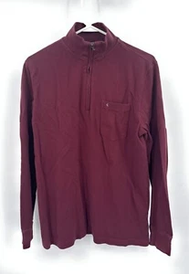 Criquet Performance Pullover Mens M Brown Purple 1/4 Zip Golf Logo - Picture 1 of 6