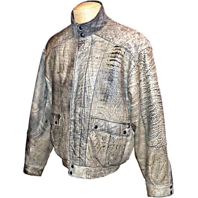 Vintage Michael Hoban North Beach Distressed Leather Bomber Jacket Size 40 Large - Image 1 of 4
