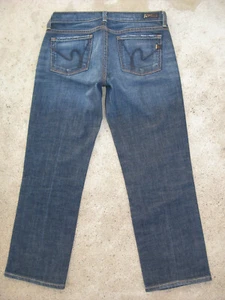Citizens of Humanity Kelly Crop Jeans Women Sz 25 Blue Distressed + Stretch - Picture 1 of 9
