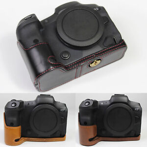 Genuine Real Leather Camera Half case Bag Grip for Canon Eos R5 R6 EOSR5 EOSR6
