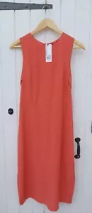 WAREHOUSE WOMENS ORANGE SLEEVELESS BELTED TED DRESS - UK 10 - NEW - RRP: £49! - Picture 1 of 10