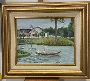 Art Painting Louisiana Bayou Fusilier Swamp Landscape 1997 ~ 8x10” - Picture 1 of 7